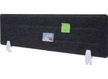 Divisorio Per Scrivania HWC-G76, Bacheca Per Scrivania Con Schermo Per La Privacy In Ufficio, Tessuto Isolante Con Goffratura ~ 100X30Cm Nero