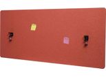 Divisorio Acustico Per Scrivania HWC-G75, Bacheca Per Scrivania Con Schermo Per La Privacy, A Doppia Parete In Tessuto/Tessuto ~ 60X140Cm Marrone