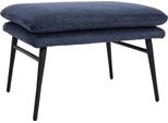 Sgabello HWC-L62, Sgabello Poggiapiedi Pouf Imbottito, 38X56X40Cm Tessuto/Tessuto ~ Blu