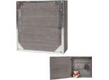 Cassetta Portachiavi Virginia, Cassetta Portachiavi In Legno, Effetto Shabby Vintage 27X27X6Cm ~ Grigio-Marrone