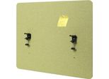 Divisorio Acustico Per Scrivania HWC-G75, Bacheca Per Scrivania Con Schermo Per La Privacy, A Doppia Parete In Tessuto/Tessuto ~ 60X75Cm Verde