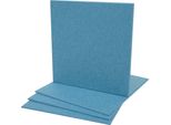 Set Di 4 Pannelli Acustici Da Parete HWC-L52, Pannelli Acustici Da Parete, Superficie Fonoassorbente 1Mq 50X50Cm ~ Blu