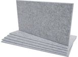 Set Di 6 Pannelli Acustici Da Parete HWC-L52, Pannelli Acustici Da Parete, Superficie Fonoassorbente Di 1Mq 60X30Cm ~ Grigio Chiaro