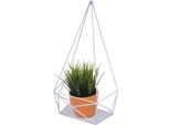 Scaffale Da Parete HWC-K79, Scaffale Sospeso Scaffale Decorativo Scaffale Da Cucina Scaffale, Metallo 44X23X11Cm ~ Bianco