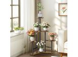 Unho Scala Per Fiori 6 Livelli, Portafiori Da Interno, Scaffale Angolare Per Piante Scaffale Per Piante In Metallo Per Balcone, Giardino, Rustico, 50 X 108Cm