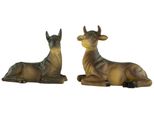 Figure Del Presepe Dipinte A Mano Bue E Asino 2 Pezzi, Circa 6,5 Cm, T 130-02