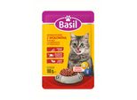 Basilico Cibo Umido Per Gatti 100G In Bustina Con Manzo