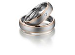 Trauring MARRYA Titan Ringe Trauringe Eheringe Partnerringe Gr. 56, rosa (damen ring, silber, rosé gold), Fingerringe, Damen, 56, Titan