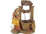 Statuetta Da Culla Dipinta A Mano Di Una Cameriera Con Brocca Al Pozzo, Ca. 10 Cm, K 902