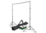 Sistema Di Sfondi Instarter 155-305 Cm Di Larghezza, Sfondo Fotografico In Verde, Bianco E Nero, Morsetti Per Fotografia E Green Screen, Supporto Per Sfondi In Carta E Tessuto