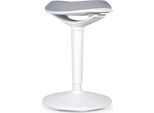 Sgabello Wiltec Sit & Stand Grigio, Sgabello Girevole Regolabile In Altezza Fino A 70 Cm, Sgabello Imbottito Fino A 100 Kg, Sgabello Girevole Moderno Per Ufficio E Home Office