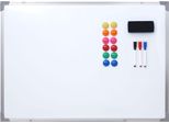 Lavagna Bianca HWC-C84, Lavagna Magnetica Memo Board Bacheca, Accessori Inclusi ~ 60X45Cm