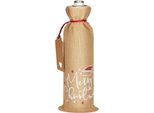 Brubaker Sacchetto Natalizio Per Vino - Buon Natale - 36 Cm X 17 Cm Sacchetto Di Iuta - Sacchetto Per Vino, Spumante - Sacchetto Per Bottiglie Di Buon Natale, 1 Pezzo