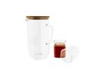 Set Di Caraffe Con Coperchio In Vetro 1,95L Con 6 Bicchieri 330 Ml Trasparenti