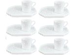 SchäFer Set Da 12 Pezzi Per Caffè Espresso Con Piattini Da 100 Ml Motivo 3