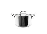 Casseruola In Acciaio Inox Di Alta Qualità Con Manico In Metallo E Coperchio In Vetro, Argento, 28 Cm