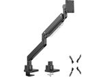 Supporto Per Monitor Wiltec Con Piastra Vesa E Adattatore Per Monitor Piatti E Curvi, Supporto Per Monitor Fino A 26 Kg, Supporto Per Monitor Con Morsetto Da Tavolo
