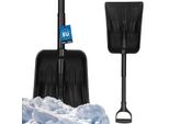Kotarbau® Pala Da Neve Per Auto 25,5 X 34 Cm Plastica Nera Pala Da Neve Con Manico In Alluminio 80 Cm Vanga Pieghevole Pala Da Neve Giardino