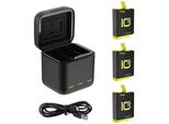 Telesin Box Telesin Three-Channel Charger + 3 Batteries For Gopro Hero 12 / 11 / 10 / 9 (GP-BNC-902-B)