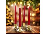 Brubaker Portacandele Per 4 Candele - Anello Per Corona D'avvento Da 22 Cm Per Candele A Bastoncino Con Diametro Di 2,2 Cm - Portacandele Dell'avvento - Portacandele, Oro