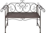 Syfax™ Panchina Da Giardino 132 Cm In Acciaio Stile Anticato Marrone