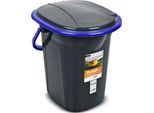 Wc Da Viaggio Wc Da Campeggio Secchio Da Toilette Mobile Da Campeggio All'aperto Secchio 19L Nero/Blu Scuro