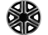 Azione 4 X Copriruota Universali Doublecolor 16" Set Di 4 Auto Nrm Grafite-Nero"