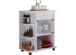 Carrello Di Servizio Per Mobili Da Cucina Pocis Bianco A. 80 X L. 65 X P. 39 Cm