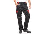 Pantaloni Da Lavoro Con Vita Taglia 52 Pantaloni Da Uomo Helios Pantaloni Nero-Rosso Taglia 52 (94-98)