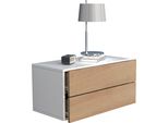 Comodino Usal Rovere Bianco / Miele A. 30 X L. 60 X P. 32 Cm