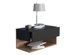 Comodino Usal Nero / Rovere Di Miele A. 30 X L. 60 X P. 32 Cm