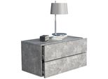 Comodino Usal Grigio Calcestruzzo A. 30 X L. 60 X P. 32 Cm
