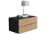 Comodino Usal Antracite / Miele Di Quercia A. 30 X L. 60 X P. 32 Cm