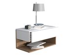 Comodino Usal Rovere Bianco / Miele A. 30 X L. 60 X P. 32 Cm