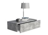 Comodino Usal Grigio Calcestruzzo A. 15 X L. 60 X P. 30 Cm