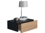 Comodino Usal Nero / Rovere Di Miele A. 15 X L. 45 X P. 30 Cm