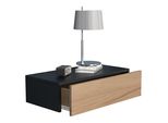Comodino Usal Nero / Rovere Di Miele A. 15 X L. 60 X P. 30 Cm