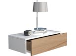 Comodino Usal Rovere Bianco / Miele A. 15 X L. 60 X P. 30 Cm