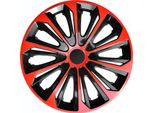 Nrm Strong Duo Copriruota Per Cerchi In Acciaio Set Di 4 Rosso/Nero 14""