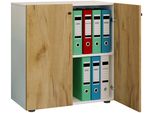 Armadio Ufficio Lona Rovere Bianco / Miele L. 70 X A. 74 X P. 40 Cm