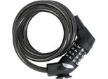 Fischer 85906 Fischer Lucchetto Per Bicicletta A Cavo, Lunghezza: 1.200 Mm, Nero