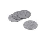 Sottobicchieri In Vetro In Feltro Serie Alia Grigio Chiaro 10 Cm 4 Pezzi