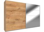 SchwebetüRenschrank Wimex "Easy", Braun (Plankeneichefarben, Spiegel), B:180Cm H:210Cm T:65Cm, SchräNke, SchwebetüRenschrank, Mit Teilspiegel