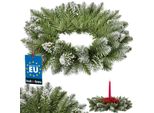 Kotarbau® Ghirlanda D'avvento ⌀ 40 Cm Ghirlanda Di Natale Porta D'ingresso Verde Abete Con Neve Plastica Ghirlanda Di Natale Porta D'avvento Decorazione Di Natale All'aperto Decorazioni Di Natale