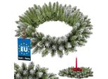 Kotarbau® Ghirlanda D'avvento ⌀ 60 Cm Ghirlanda Di Natale Porta D'ingresso Verde Abete Con Neve Plastica Ghirlanda Di Natale Porta D'avvento Decorazione Di Natale All'aperto Decorazioni Di Natale