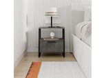 Decortie Pal Comodino Moderno Retro Grigio Multiuso , 45 X 40 X 50 Cm