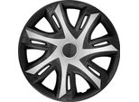 Copricerchi Per Cerchi In Acciaio Set Di 4 Coprimozzi Bicolore Per Auto Adatto Alla Maggior Parte Delle Marche E Dei Cerchi Plastica Abs Argento / Nero 14