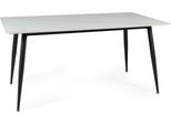 Tavolo Da Pranzo Jusef - 160X90, Bianco / Nero