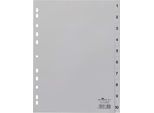 Durable Divisorio A4 In Pp 10 Tasti 1-10 Con Cavalierini Prestampati , Grigio, 651110