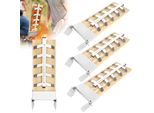 Jnglgo 4 X Tavola Per Salmone Fiammeggiante - Tavola Per Salmone Fiammeggiante Con Supporto In Acciaio Inox Tavola Per Salmone Per Grigliate, 5 Livelli Sistema Di Angolazione Regolabile Tavola Per Affumicatura Tavola In Legno Di Cedro Per Ciotola Da Fuoco E Grill